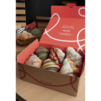 Boîte d'emballage personnalisée en carton pliable pour macarons, pâtisseries, gâteaux, biscuits, cupcakes, croissants, desserts, cookies