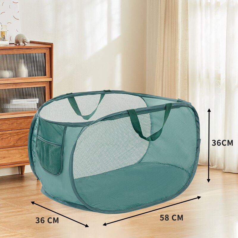 Cesta de ropa sucia horizontal verde