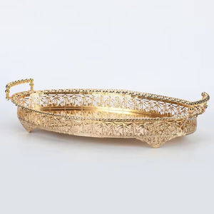 Plateau de service élégant pour aliments et collations, plateau à café, plateau décoratif pour fêtes, décoration de la maison, restaurant, hôtel - Product Image 1