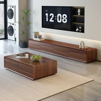 Meuble TV moderne en bois de haute qualité - Gain de place - Montage facile - Nouvelle élégance - Anthracite - Chêne naturel - 4 tiroirs - Étagères - E0