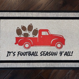 Sublimation Blanks Racetrack Outdoor Gray <b>Rubber</b> Polyester <b>Doormats</b> - Product Image 3