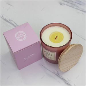 Bán Buôn 14Oz Vòng Dưới Glass Nến Jar Sang Trọng Độc Đáo Rỗng Matte <span class=keywords><strong>Container</strong></span> Cho Sáp Đậu Nành Với Nắp - Product Image 2