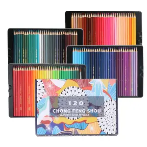 Bview Art 120 Brilhantes tons sortidos aquarela lápis coloridos para misturar camadas e técnicas aquarela