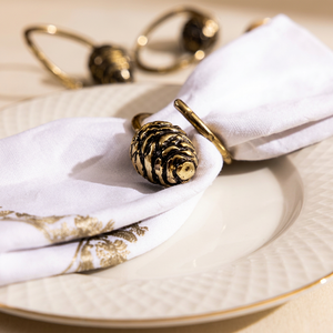 Luxury Brass <b>Pinecone</b> Napkin Ring 4.5cm Wedding Table Decoration Durable Design - Product Image 1