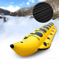 Bateau banane gonflable en bâche PVC robuste pour jeux aquatiques, 6 places