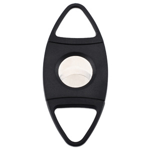 Double Bladed Stainless Steel Cigar Cutter Black Mini Portable Triangle Shape Bulk Specification - Product Image 4