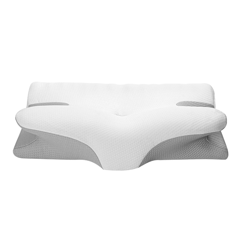 Baixo MOQ Cama Dormir Contorno Borboleta Em Forma Lateral Sleeper Anti Snore Cervical Ortopédica Memória Espuma Travesseiro