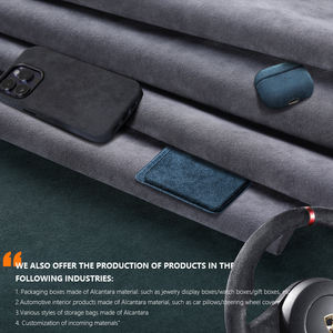 Porte-cartes de visite minimaliste au design <span class=keywords><strong>original</strong></span> pour Alcantara pour Magsafe iPhone 11/12/13/14/15/16 étui portefeuille pour téléphone - Product Image 6