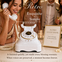 Téléphone rétro personnalisé avec fonction de message vocal et d'enregistrement, téléphone antique pour livre d'or audio