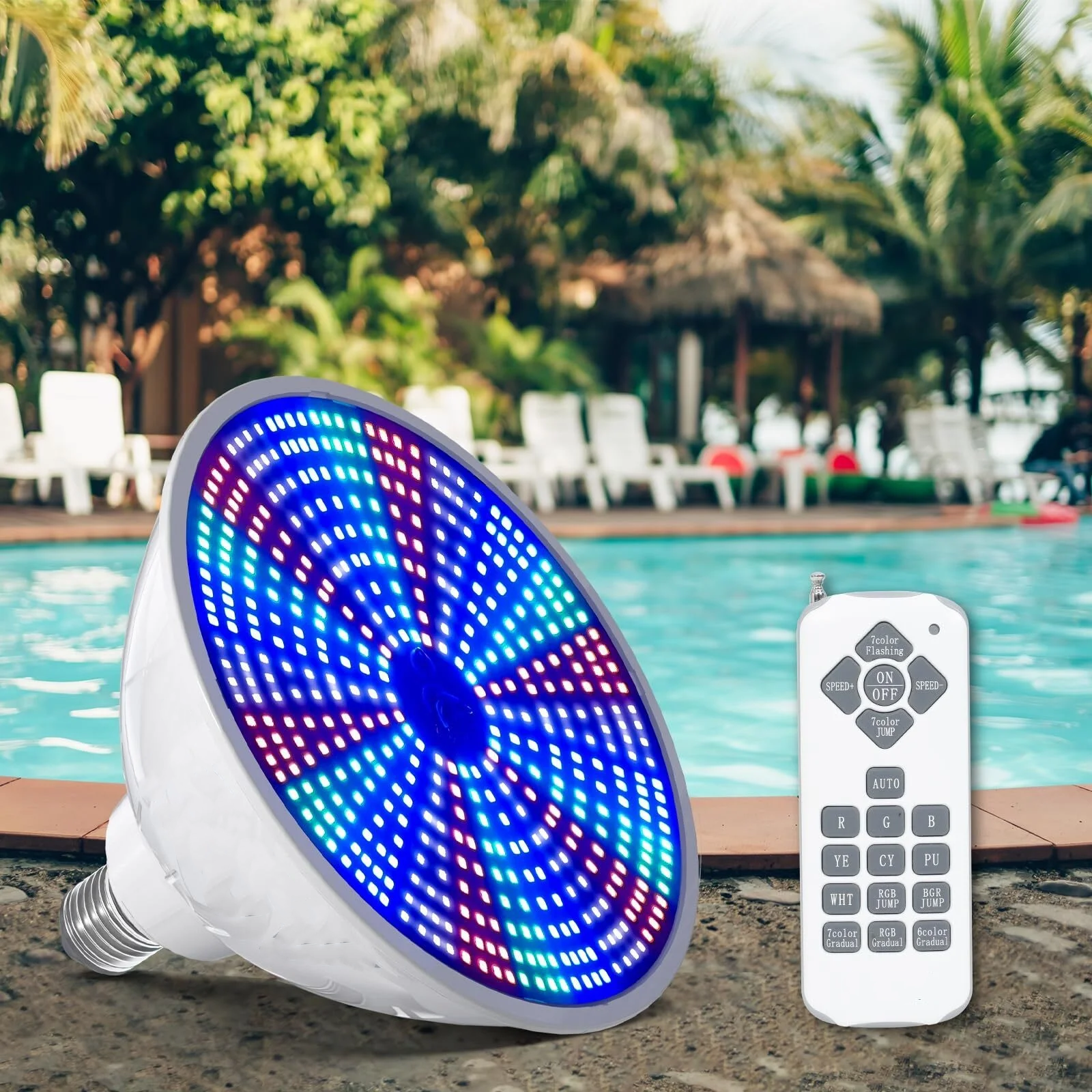 LED Pool Light for Inground Pool Waterproof 120V 35W Pool Lights 7 Color Change