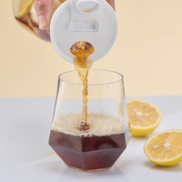 Bouteilles rondes en verre de qualité alimentaire de 500 ml, 750 ml, 1000 ml, 1500 ml, 16 oz pour eau froide et jus, idéales pour les boissons maison