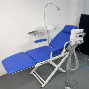 Sản Xuất Di Động Ghế Nha Khoa Đơn Vị Gấp Ghế Nha Khoa Với Thép Không Gỉ Ống nhổ Cụ Khay Và Di Chuyển Ánh Sáng - Product Image 1