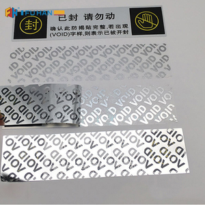 Tùy chỉnh logo Bảo hành chống giả nhãn in ấn an ninh con dấu nhắc nhở làm mất hiệu lực Sticker chống hàng giả nhãn cho bao bì - Product Image 5