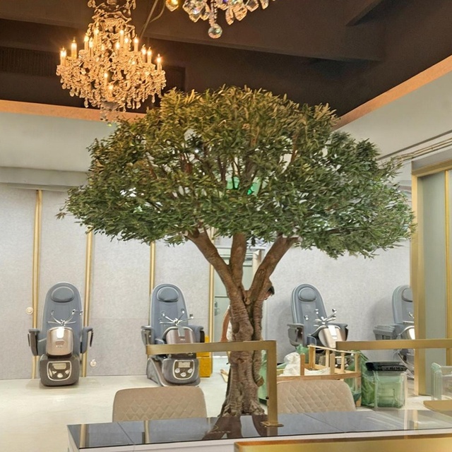 Large Outdoor Olive Tree Artificial Olive Tree for Decoration Thick Trunk Artificial Tree for Indoor Outdoor Decoration