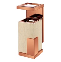 Poubelle à déchets en métal sur pied, cendrier, seau de rangement, acier inoxydable, taille personnalisée, extérieur, sans couvercle, en stock