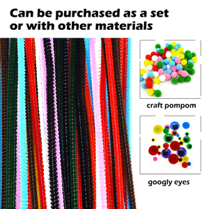 Chất tẩy rửa đường ống, các loại màu sắc cho nghệ thuật thủ công sáng tạo tự làm trang trí, chenille gốc gậy thiết lập nguồn cung cấp thủ công cho trẻ em và người lớn - Product Image 4