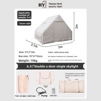 Tente Gonflable Automatique Haoyu 63 m² Style Classique en Tissu Oxford 420D Imperméable Quatre Saisons pour Camping – Modèle Ridge Factory