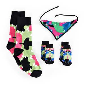 Chaussettes antidérapantes antidérapantes pour chiot et chien Protecteurs de patte Contrôle de la traction intérieure 3 set Chaussettes pour chiens et humains avec <span class=keywords><strong>serviette</strong></span> - Product Image 2