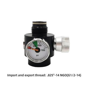 Regulador de Presión de Aire CO2 para Herramientas Neumáticas Zimakyfa PBRG-300, Aleación de Aluminio, Negro, Ajustable de 0-200 PSI a 0-800 PSI, G1/2 - Product Image 4