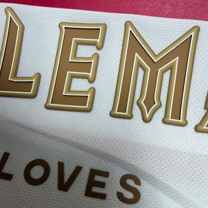 High Elasticity Cold Peel Iron on Logo Letter Eco-Friendly Rubber Patch Silicone Heat Transfer <b>Label</b> for Clothing - Product Image 2