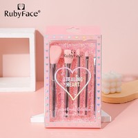 Vente en gros Offre Spéciale pinceaux de maquillage cosmétiques de marque privée 5pcs argent ombre à paupières pinceau cosmétique outils de maquillage