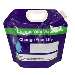 Custom Printing Design Large Capacity 5 Liters Doypack Portable Alkaline <b>Water</b> Bags Spout <b>Pouch</b> Liquid Packaging for Beverages - Product Image 1