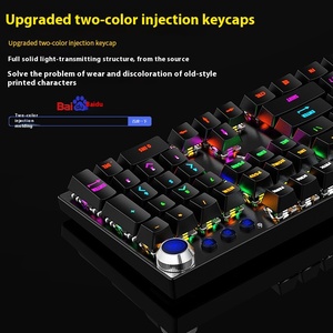 คีย์บอร์ดกลไกสีขาวแท้ สวิตช์เปลี่ยนได้ สำหรับเล่นเกม สวิตช์สีน้ำเงิน สวิตช์สีดำ อีสปอร์ต แบบมีสาย USB ขายส่ง - Product Image 5