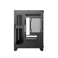 Ruix Aerospace Mini Full View Mid Tower PC Case RGB LED Strip LOGO Display Tempered Glass Computer Case Towers Gaming PC Cabinet