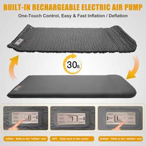 Matelas de couchage auto-gonflant en mousse à mémoire de forme ultra-fine de 3,14 po avec pompe électrique intégrée, compact <span class=keywords><strong>pour</strong></span> le camping, la randonnée et le backpacking - Product Image 4