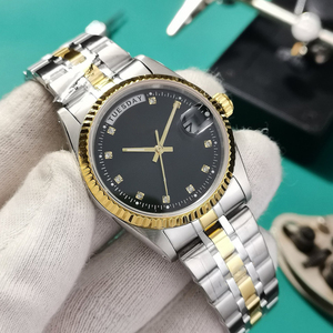 Montre-bracelet automatique classique de luxe pour homme, bracelet en acier inoxydable 36 mm, double calendrier - Product Image 4