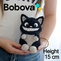 Peluche chat 15 cm, très populaire, en tissu super doux, brodée, anti-stress, compagnon de bureau mignon pour le bureau, cadeau