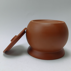 Tarro de Almacenamiento de Cerámica de Terracota Roja Apto para Microondas de 550 ml con Tapa Abatible a Prueba de Polvo y Apto para <span class=keywords><strong>Lavavajillas</strong></span> para Almacenar Alimentos, Especias y Dulces - Product Image 3