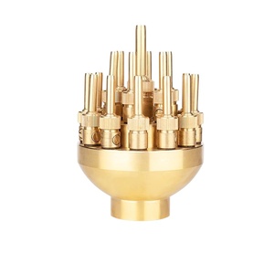 Fontaine à fleurs réglable en laiton à trois couches, équipement d'irrigation, design moderne, écologique, jet droit - Product Image 1