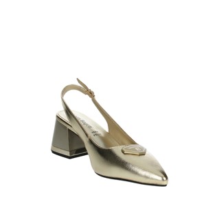 8602 con Slingback in argento décolleté da sposa con motivo floreale a punta scarpe con tacco alto con tacchi bassi e sottili per matrimoni - Product Image 5