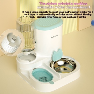 Tempat makan hewan peliharaan terintegrasi dengan Dispenser air otomatis mangkuk kucing dan anjing persediaan makanan dan air - Product Image 4