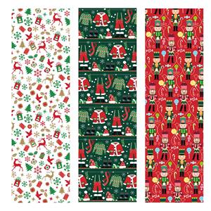 PAPIER CADO DE NOËL 70X500CM AVEC DÉCORATIONS ASSORTIES - Product Image 1