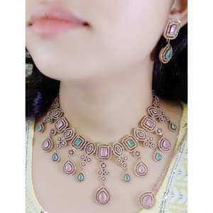 Bijoux tendance 2025 Nouveautés Mode Parures de bijoux en pierre AD pour femmes Fabriquées en pierre AD Produit en gros - Product Image 5