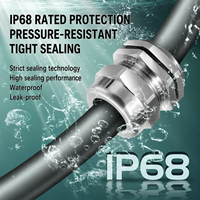 Conector Impermeable Tipo M de Acero Inoxidable 304 de Xianghong Industrial, Protector de Cables para Cableado Exterior