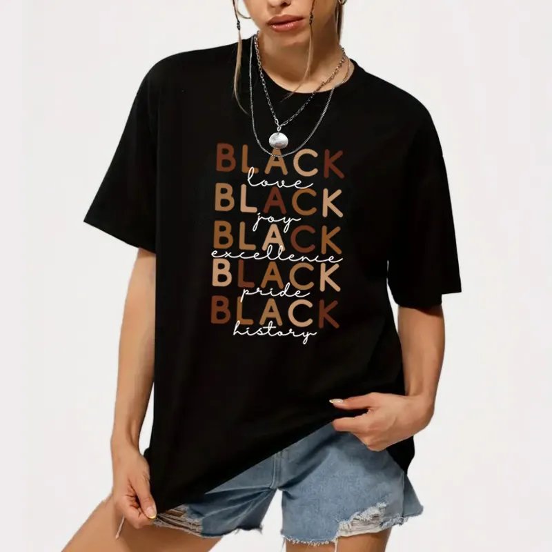 Camiseta de mujer de 250 GSM, camisetas de gran tamaño con estampado gráfico de letras hermosas, ropa de moda, camisetas informales de manga corta para mujer