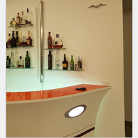 Petits Bars en bois avec Led, de taille et couleurs, personnalisés, en forme de bateau, avec éclairage numérique