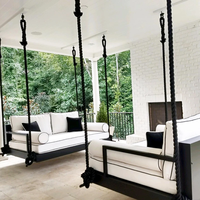 Mobilier d'extérieur de l'usine Hamac de jardin en aluminium moderne Cadre en aluminium Canapé suspendu avec corde pivotante