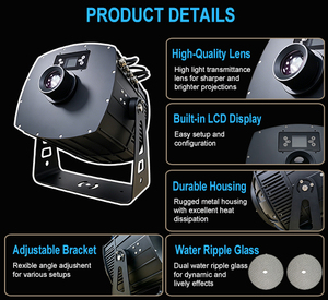 Créez des éclairages publicitaires extérieurs époustouflants avec un <span class=keywords><strong>projecteur</strong></span> LED à ondulations d'eau de 300W IP65 pour piscines, jardins et paysages - Product Image 2