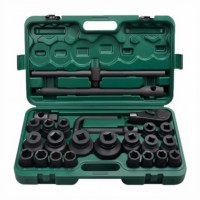 Jeu de douilles à chocs pneumatiques robustes de 26 pièces, 1/2 pouce, douilles hexagonales de 3/4, clés à douilles pour réparation automobile, kit d'outils pour l'entretien à domicile