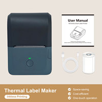 HZTZ Impresora Portátil de Etiquetas Térmicas Mini, Máquina Multifunción para Hacer Etiquetas Autoadhesivas para Oficina y Etiquetas de Ropa