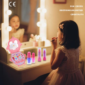 Juego de maquillaje vegano húmedo y seco a prueba de agua del fabricante para niños, kit de juguetes no tóxicos con características secas y húmedas, juego de caja de maquillaje de juguete para niñas - Product Image 3
