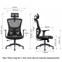 Chaise de bureau ergonomique pivotante à dossier haut respirant, personnalisable, de luxe moderne pour entreprise technologique