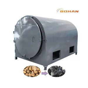 Horizontal log bamboo charcoal carbonization furnace, high-efficiency charcoal carbonization machine