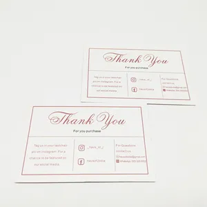 Cartas de cartas personalizadas impressas diferentes desenhos, agradecimento, cartas, cartão de visita para os hóspedes