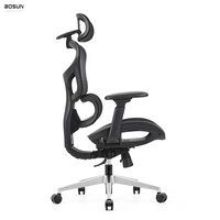 Chaise de bureau ergonomique avec accoudoirs 4D ultra doux, soutien lombaire dynamique pour chaise de bureau à domicile