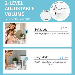 พลาสติก ABS เครื่องจ่ายสบู่แบบชาร์จ USB แบบไม่ต้องสัมผัส 400 มล. เครื่องจ่ายสบู่เซ็นเซอร์อินฟราเรดอัจฉริยะห้องครัวห้องน้ำปั๊มสบู่ - Product Image 3